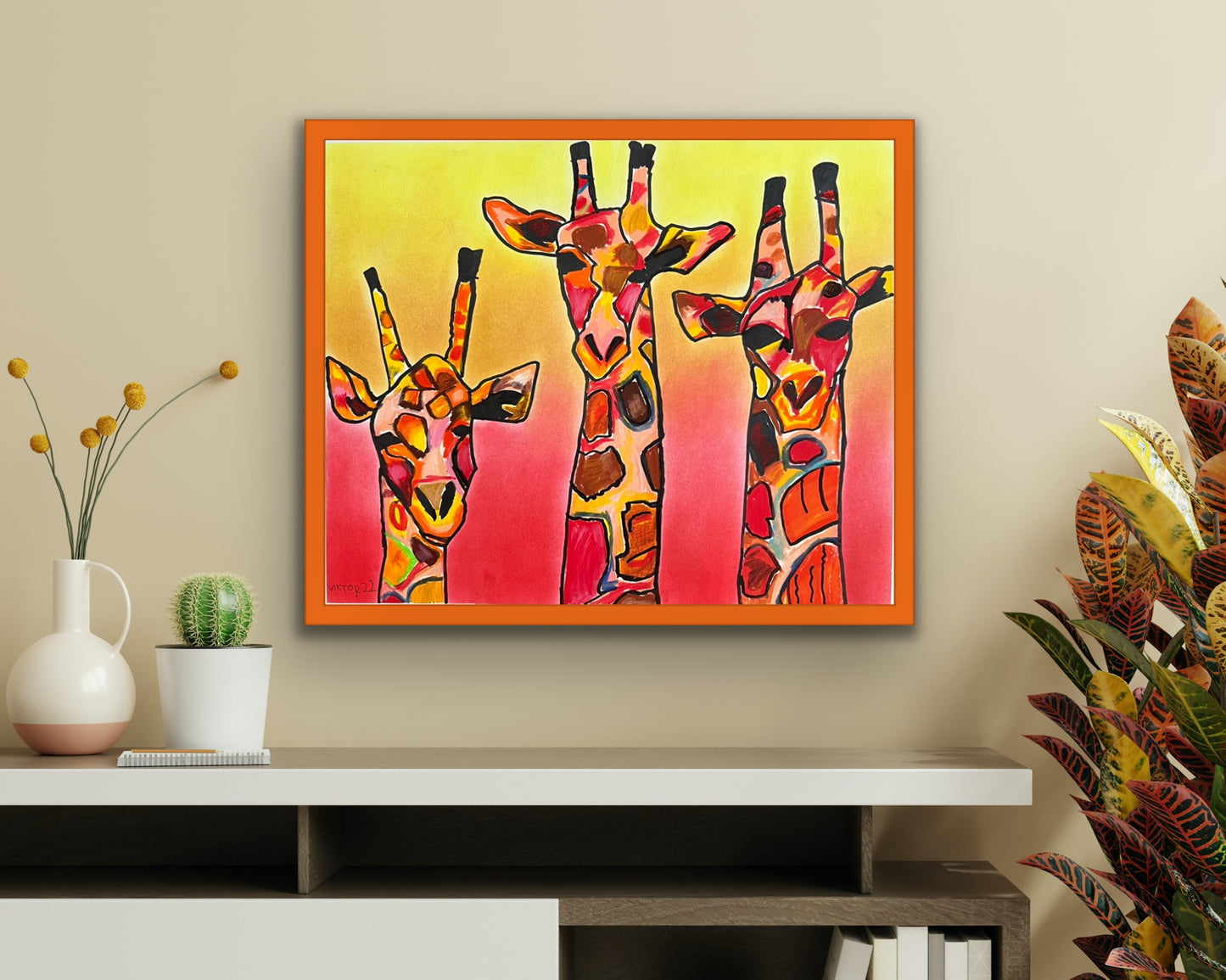 Giraffes - ORIGINAL  14x17”