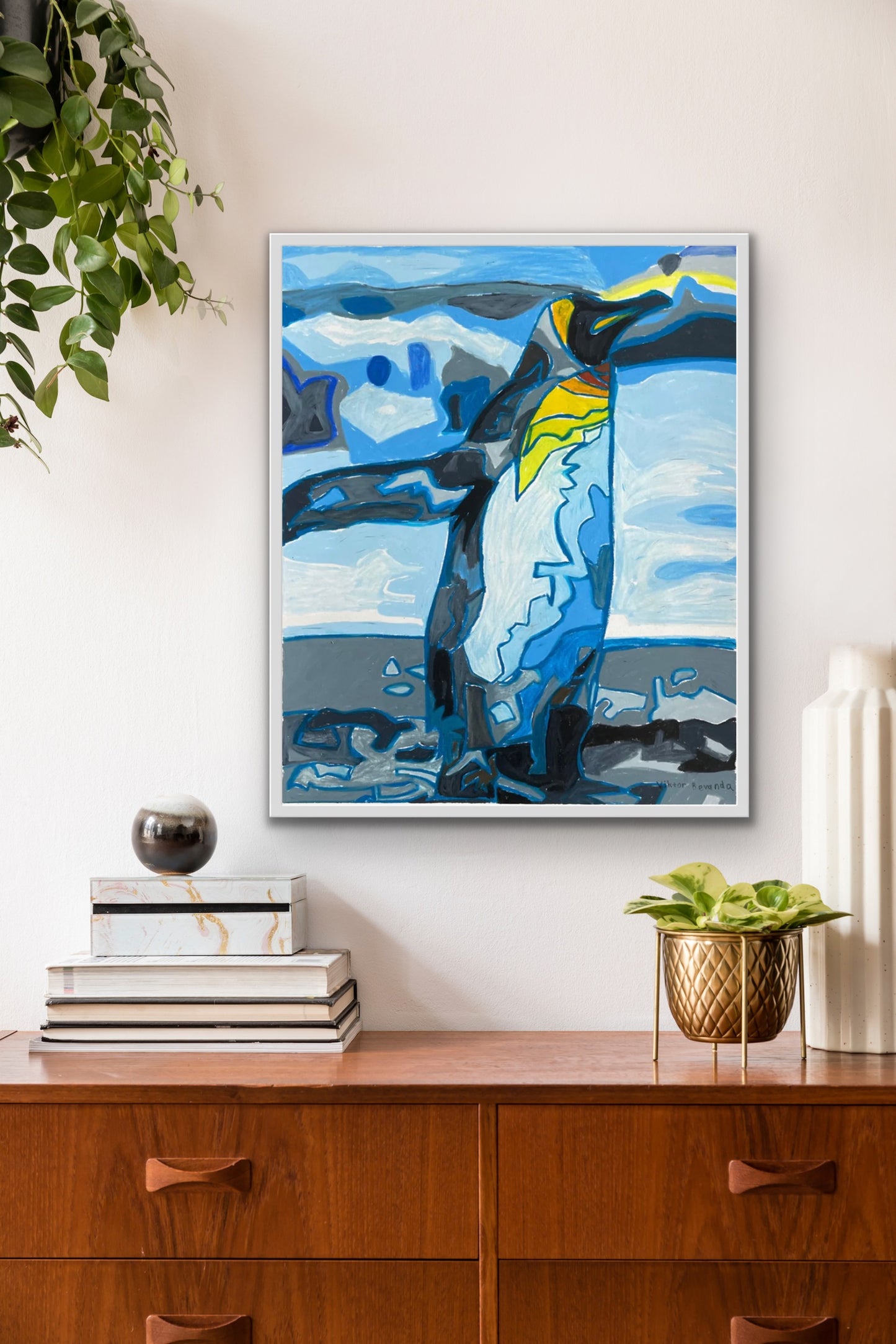Penguin - Stretched Canvas Print in more sizes