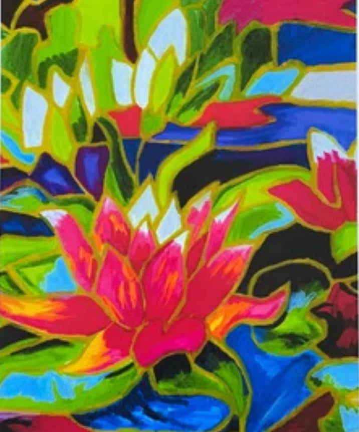 Sacred Lotus  - fine prints of original artwork - Vichy's Art