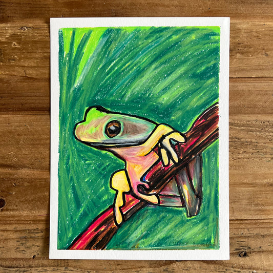 Leaf Frog - ORIGINAL 9x12"