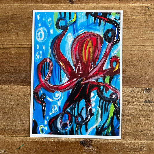 Octopus  - fine prints of original artwork - Vichy's Art