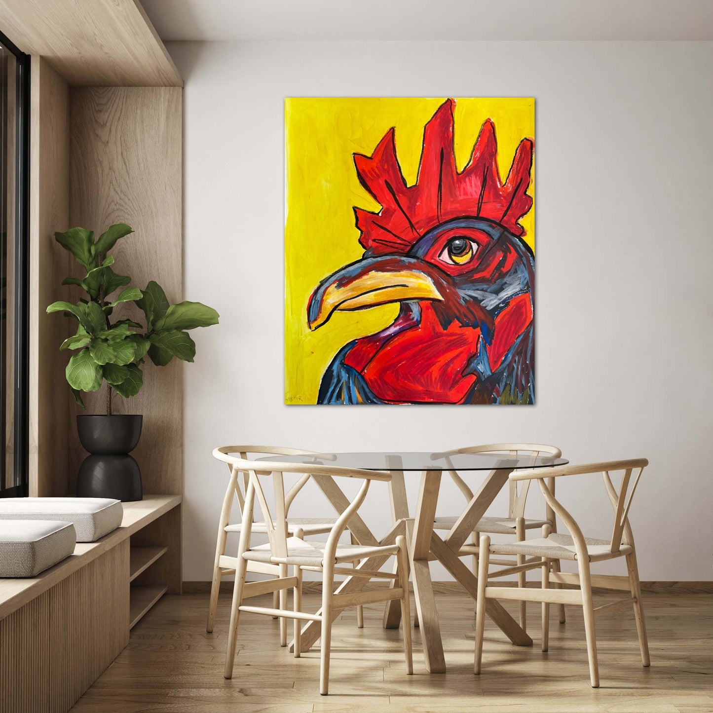 Mr Rooster - Print, Poste and Stretched Canvas Print