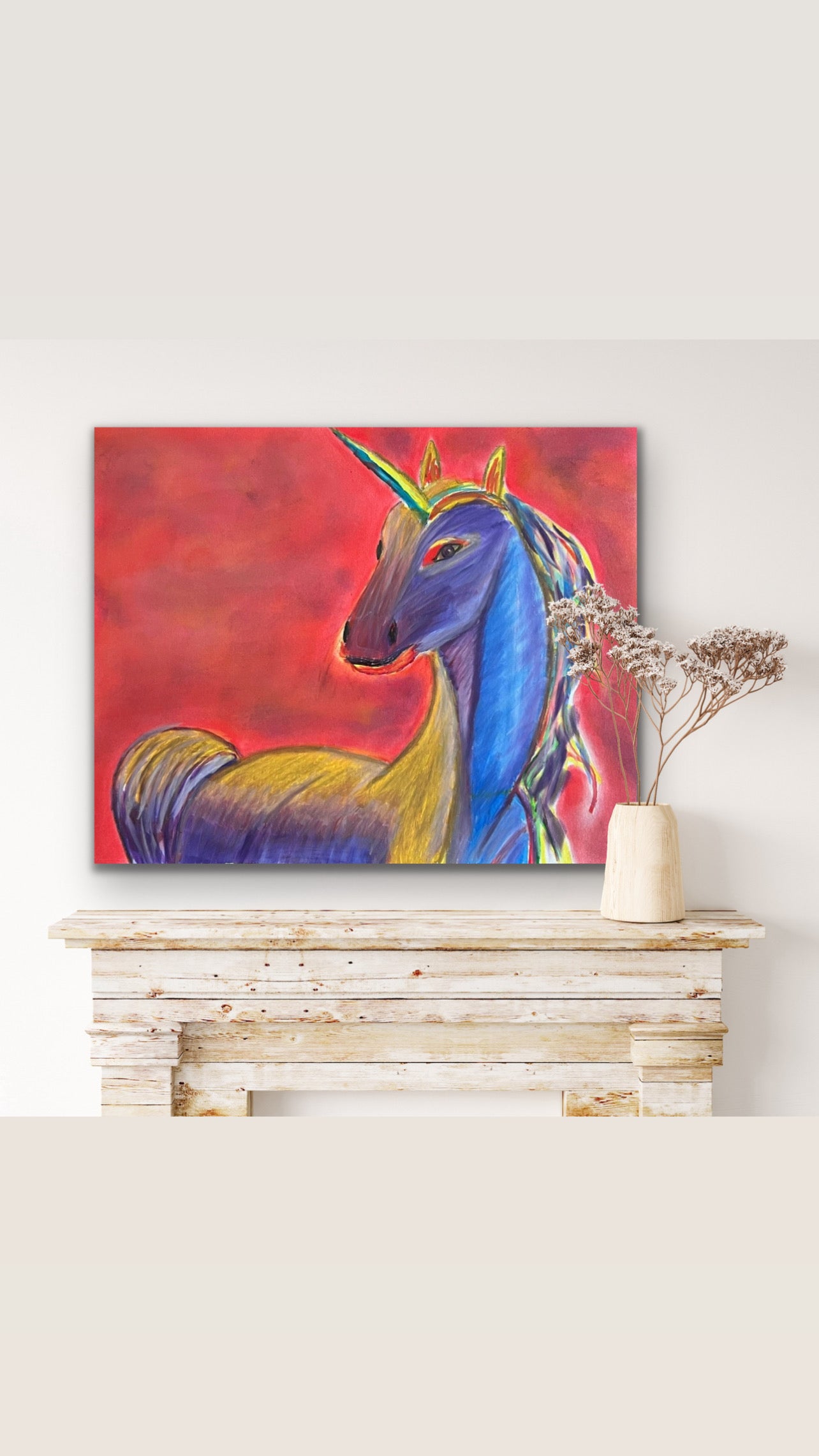 Unicorn - ORIGINAL 14x17” Framed