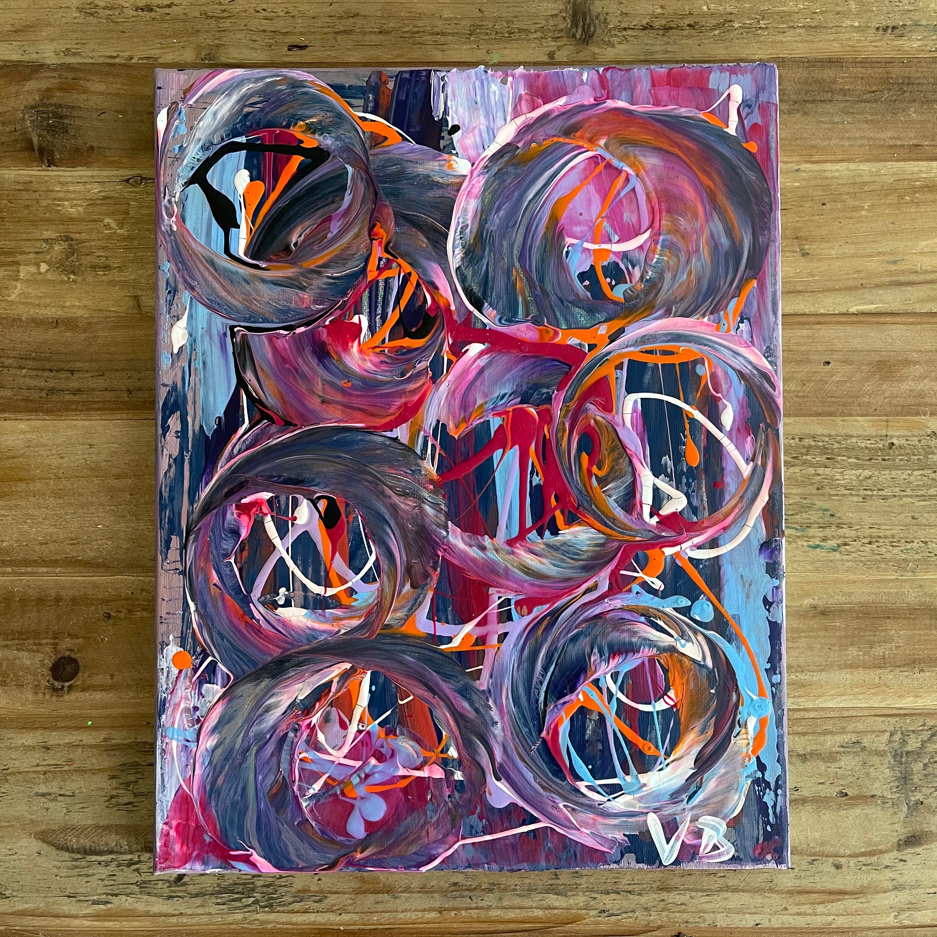 Painting with acrylic colors - no 7 - ORIGINAL - Vichy's Art