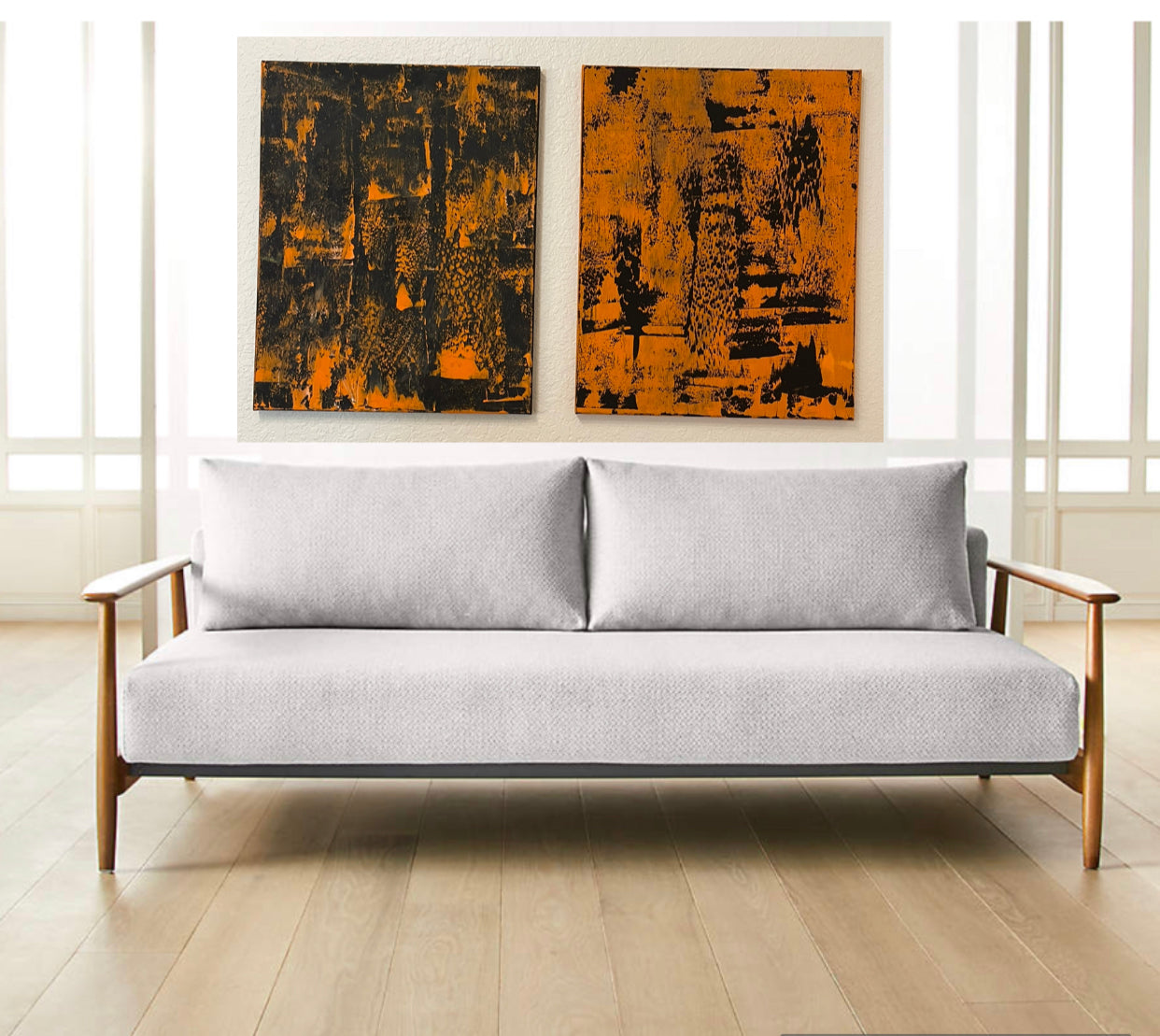 The Forest - Set of two - ORIGINAL acryl on canvas 16x20” - Vichy's Art