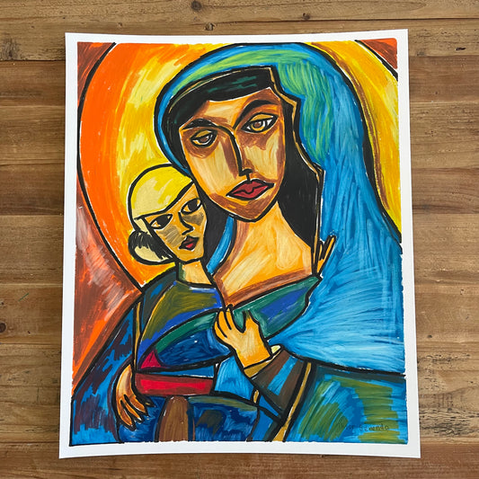 Virgin Mary - ORIGINAL 14x17”