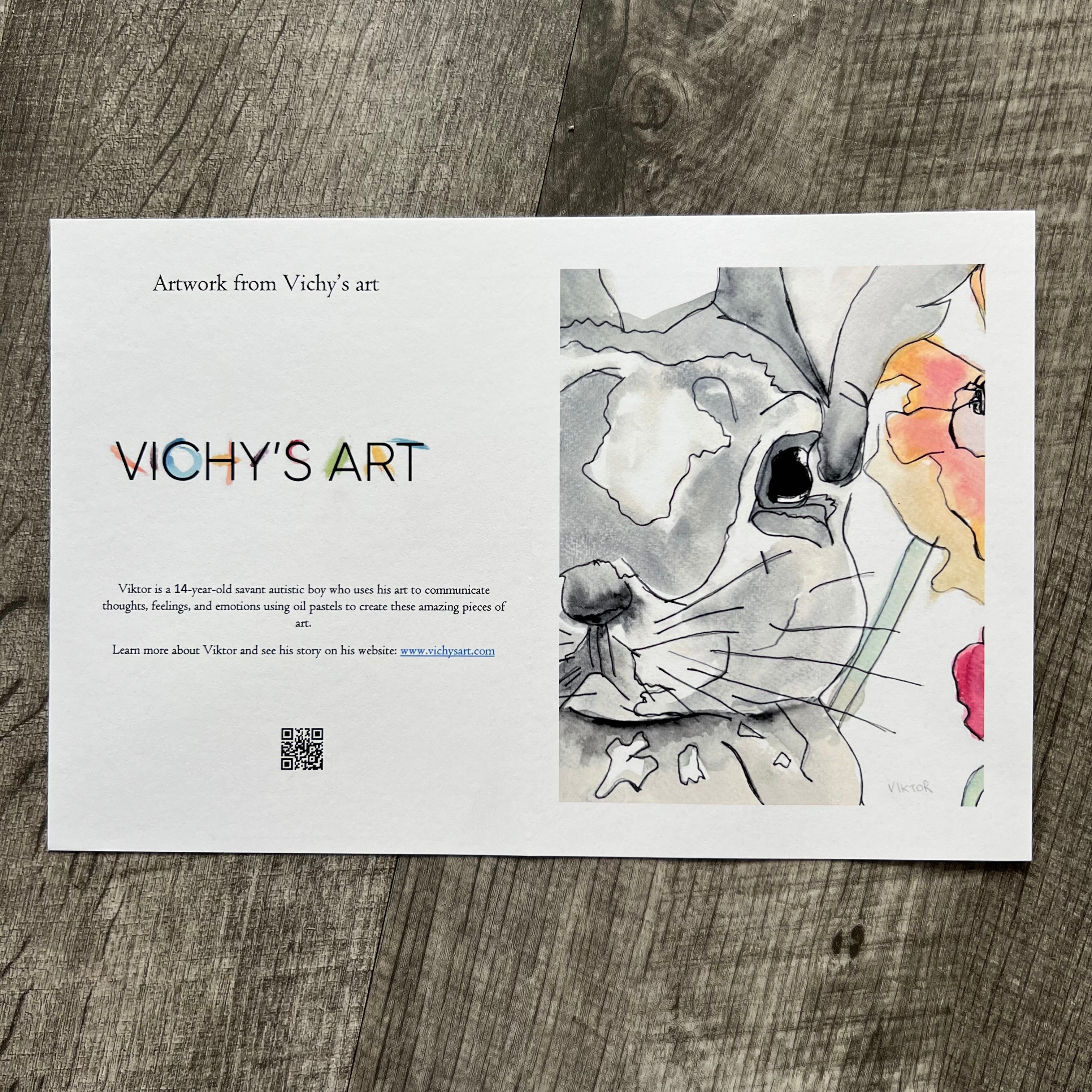 Bunny with Flowers - Greeting cards