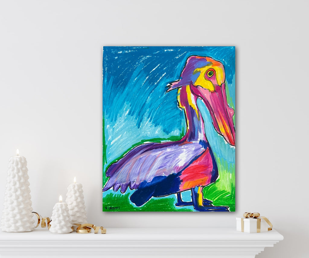 Abstract Pelican - Art Prints