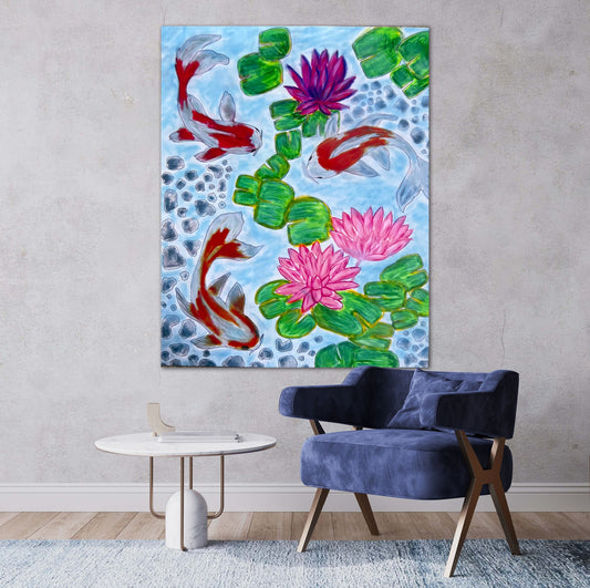 Koi Fish - Print, Poster, Stretched Canvas Print