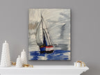 Blue Sailboat - Art Prints