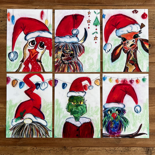 Christmas - New Year - Set of 6 prints in size 5x7"