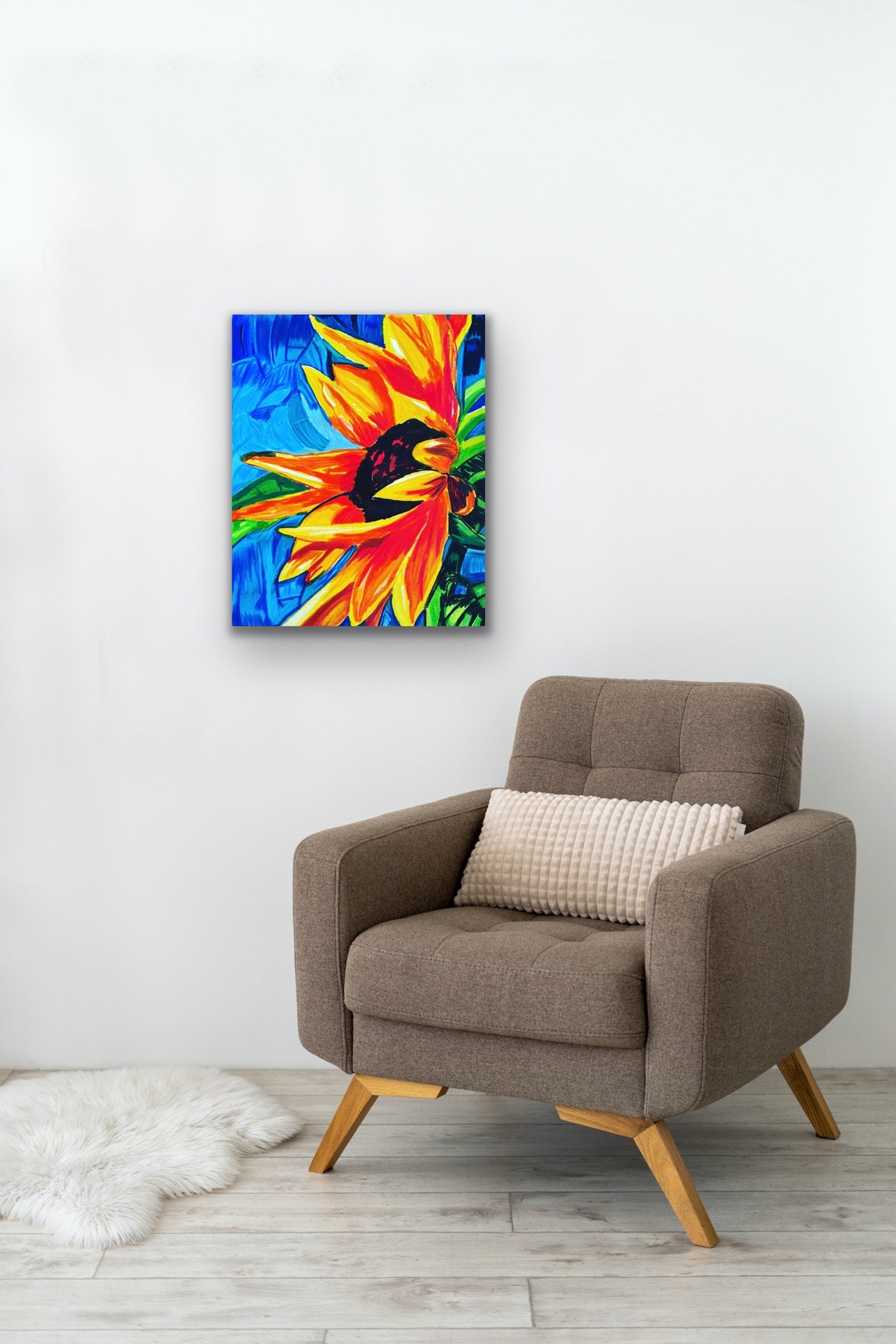Sunflower My Love - Stretched Canvas Print in more sizes