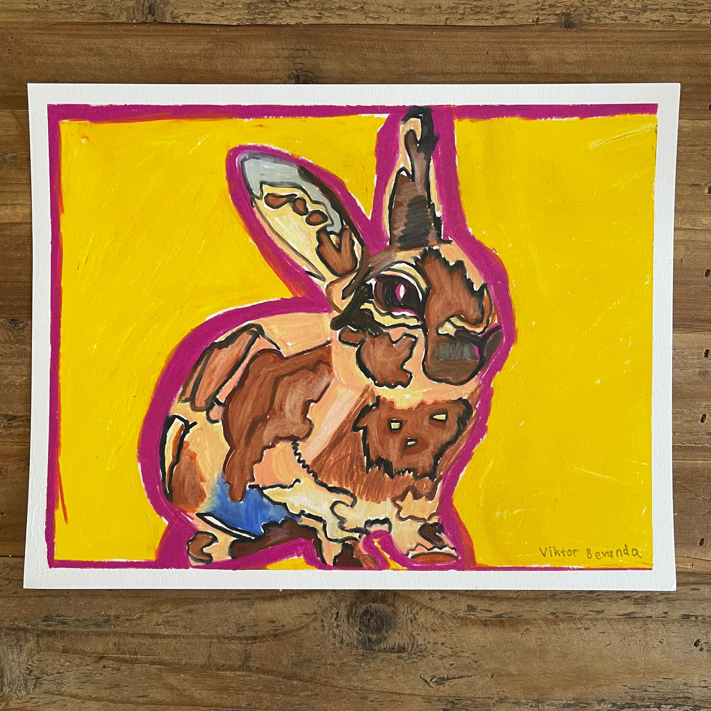 Bunny Rabbit - ORIGINAL 11x14"