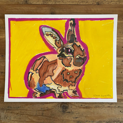 Bunny Rabbit - ORIGINAL 11x14" - Vichy's Art