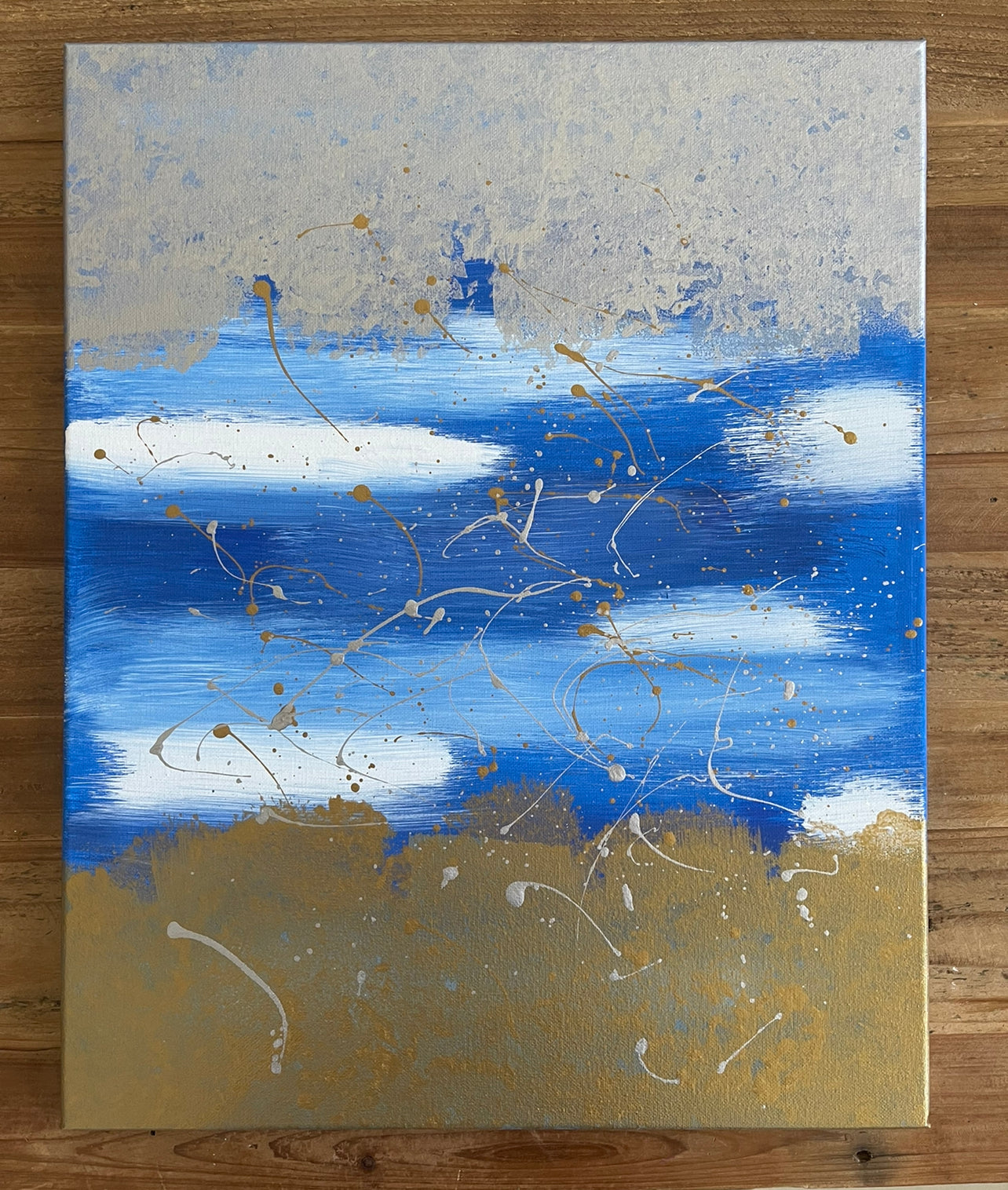 Pond 2 - ORIGINAL  acryl on canvas 16x20” - Vichy's Art