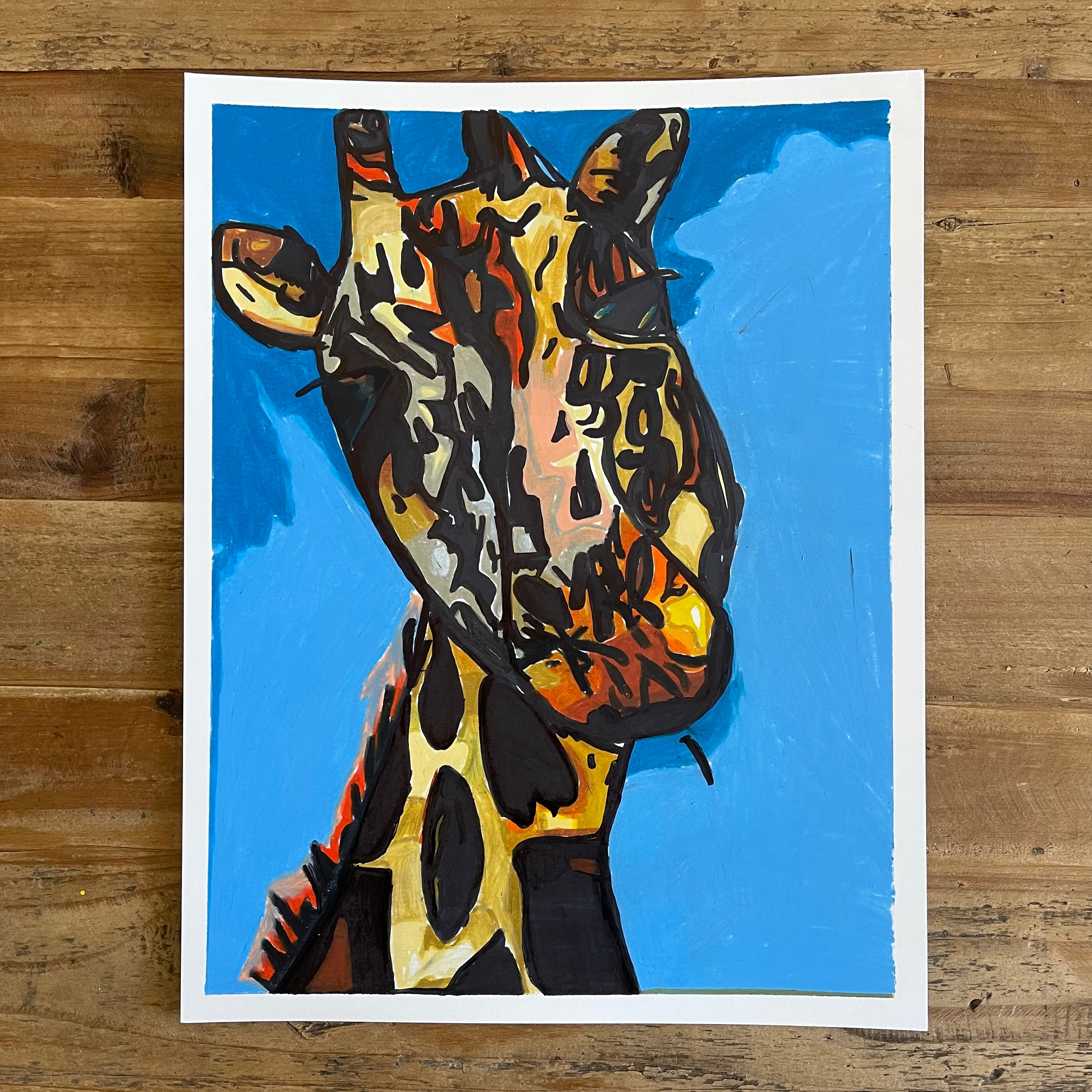 My Lovely Giraffe  - ORIGINAL 11x14" - Vichy's Art
