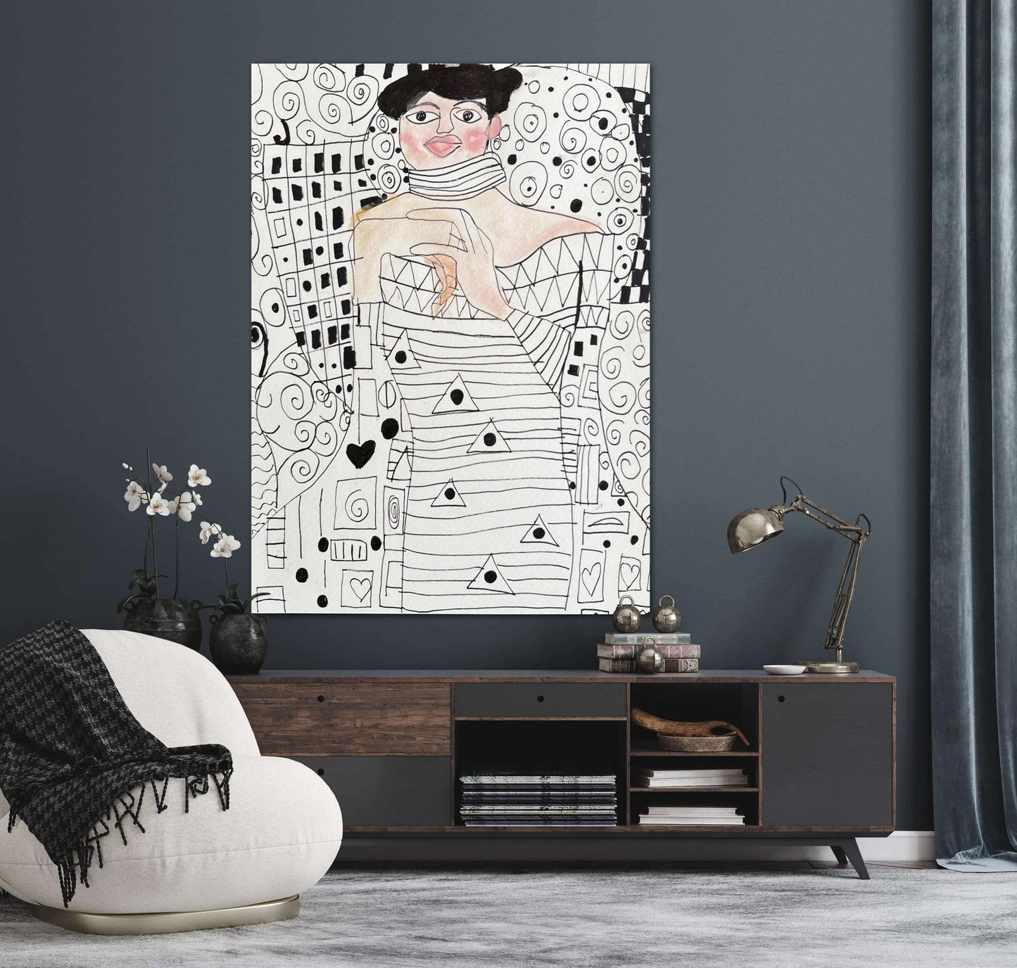 The Klimt Portrait by Viktor -  Print, Poster or Stretched Canvas Print in more sizes