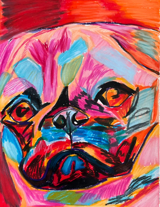 Pink Pug - Art Prints