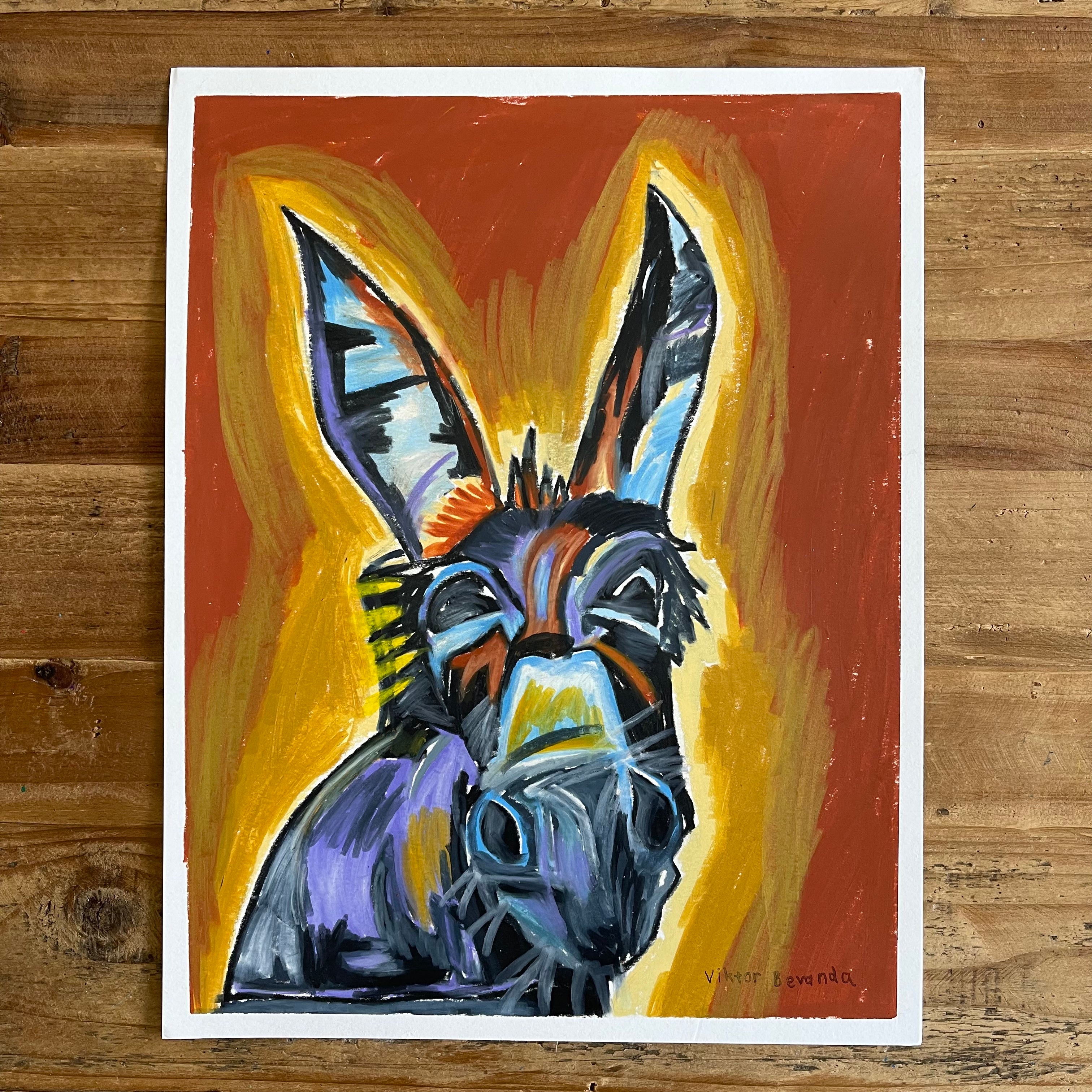 Brown Donkey  - ORIGINAL 11x14"