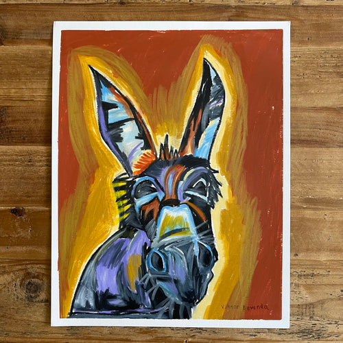 Brown Donkey  - ORIGINAL 11x14" - Vichy's Art