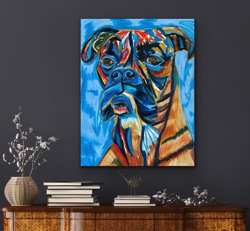 Blue Boxer - Art Prints - Vichy's Art
