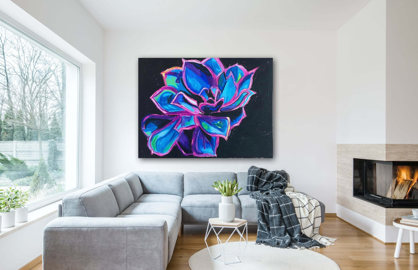 Succulent - Stretched Canvas Print in more sizes