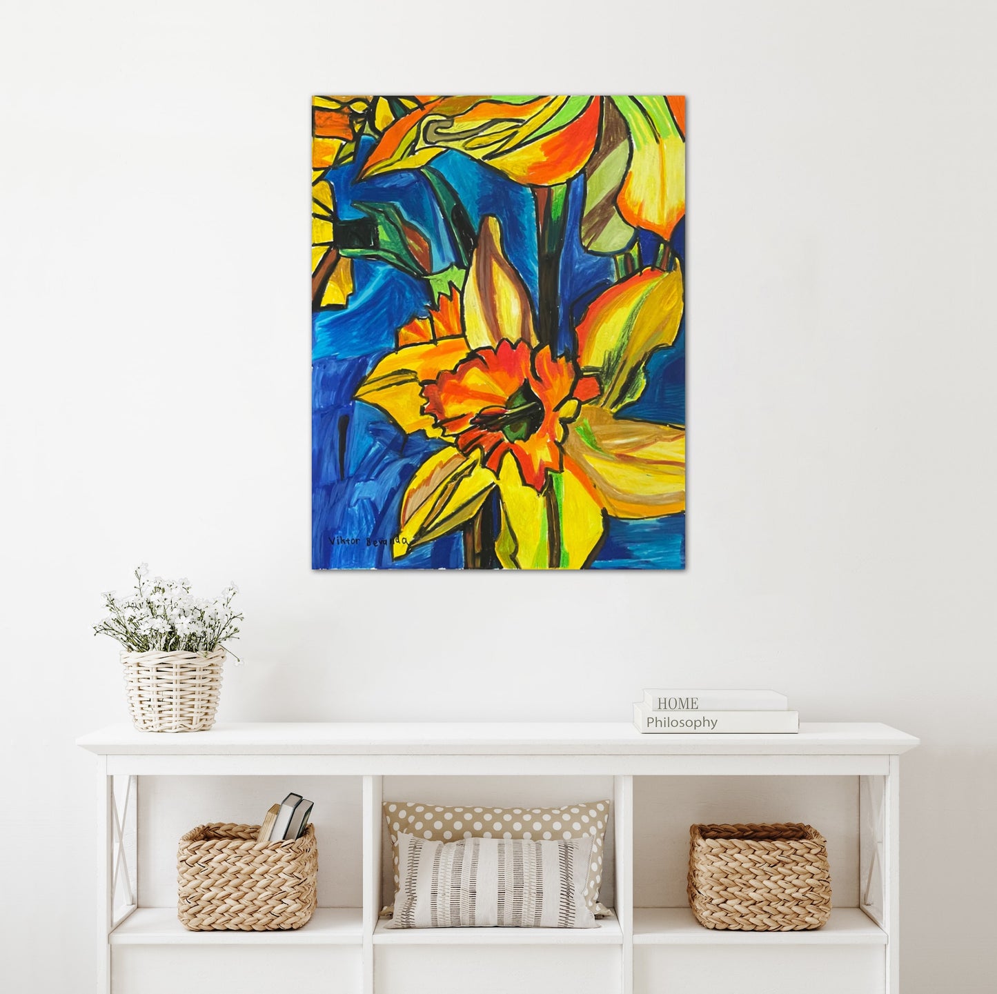 Daffodil - Stretched Canvas Print in more sizes