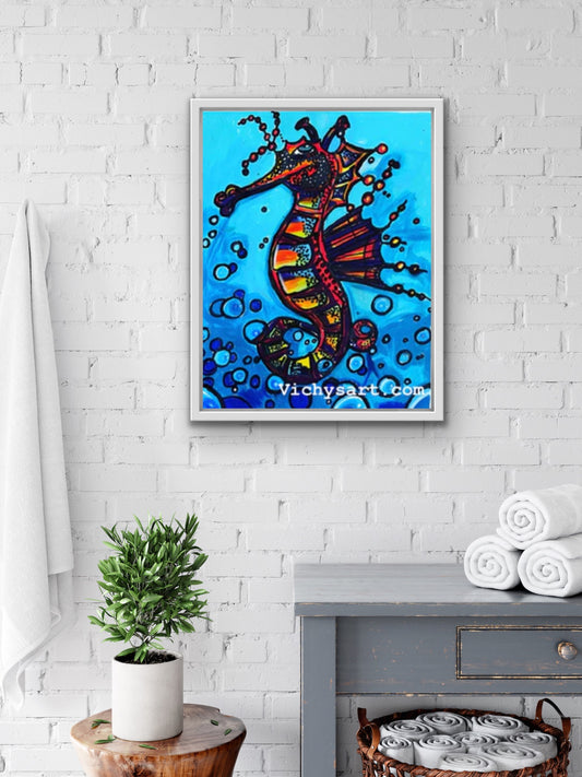 The Seahorse  - fine prints of original artwork - Vichy's Art