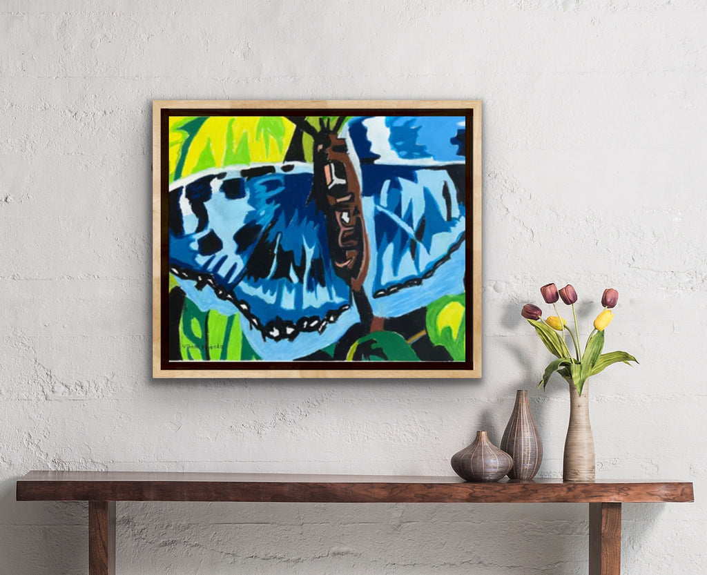 Butterfly on the Leaf  - ORIGINAL 14x17” - Vichy's Art