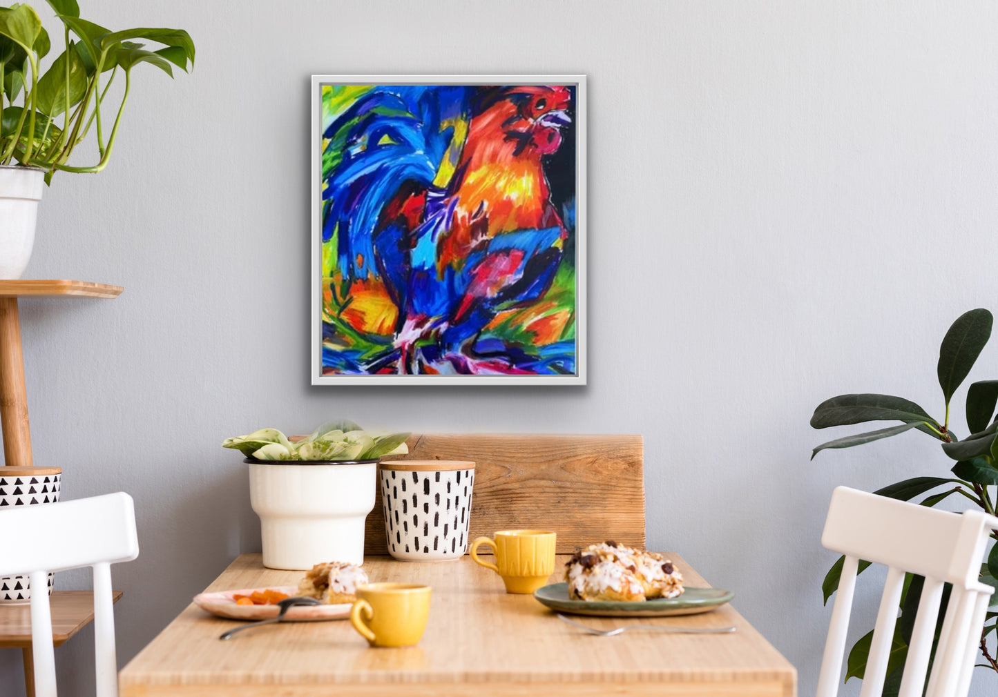 Rooster - Stretched Canvas Print in more sizes