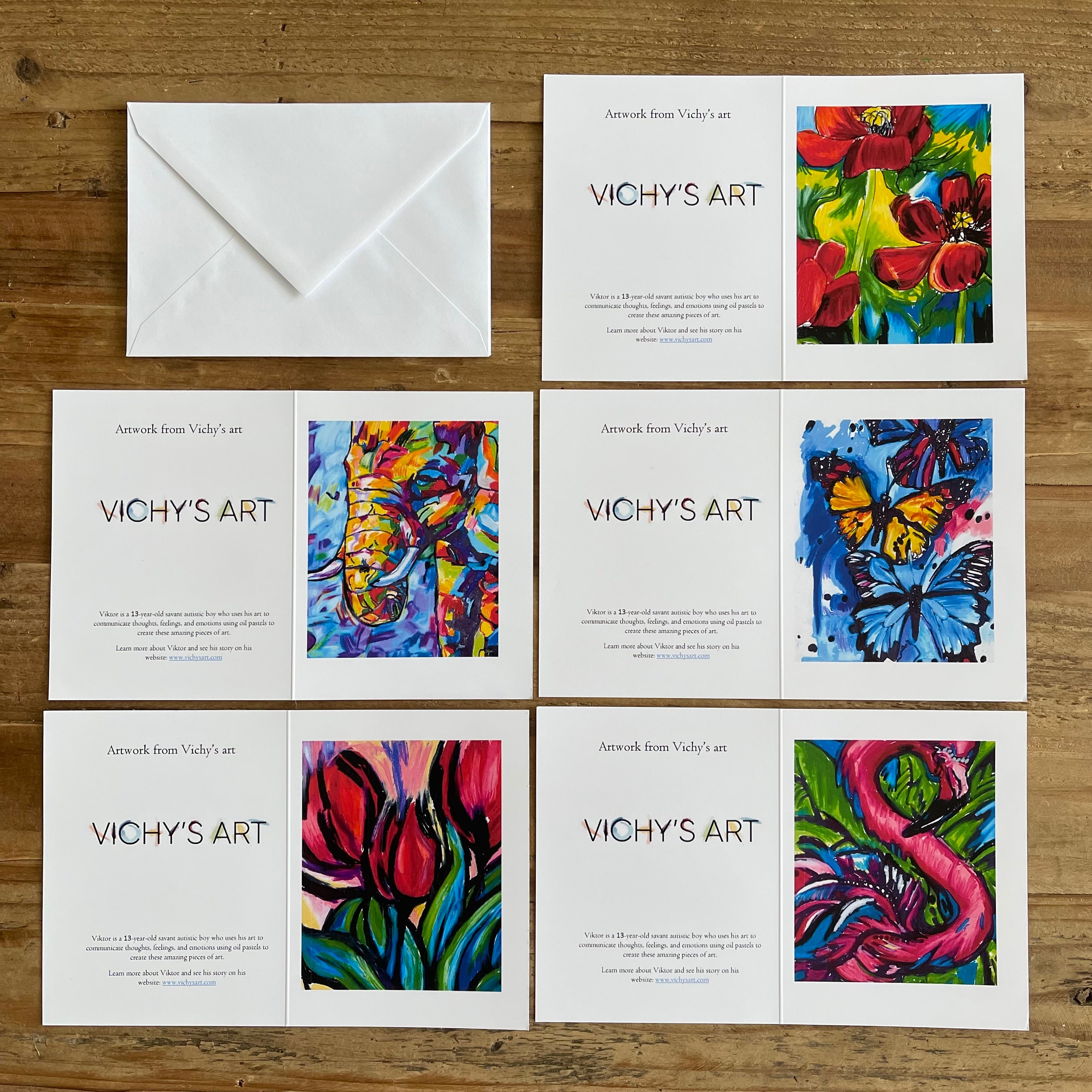 Greeting cards - mixed - set of 5/10/20 or 50 (one image) for $120 - Vichy's Art