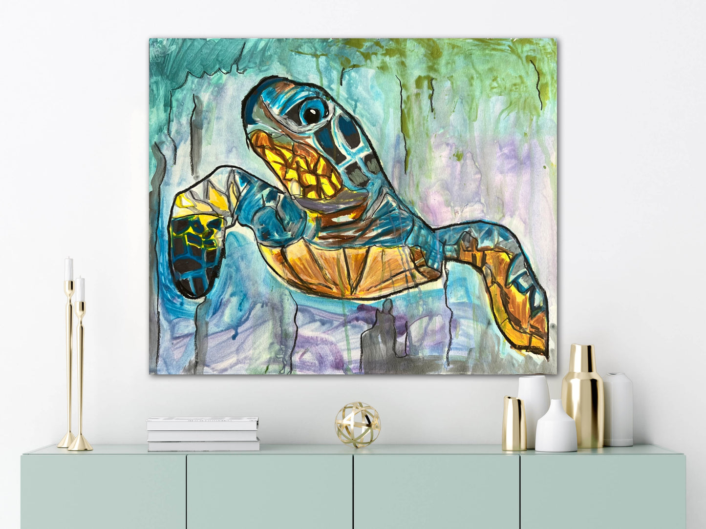 Great Sea Turtle - Print, Poster or Stretched Canvas Print in more sizes