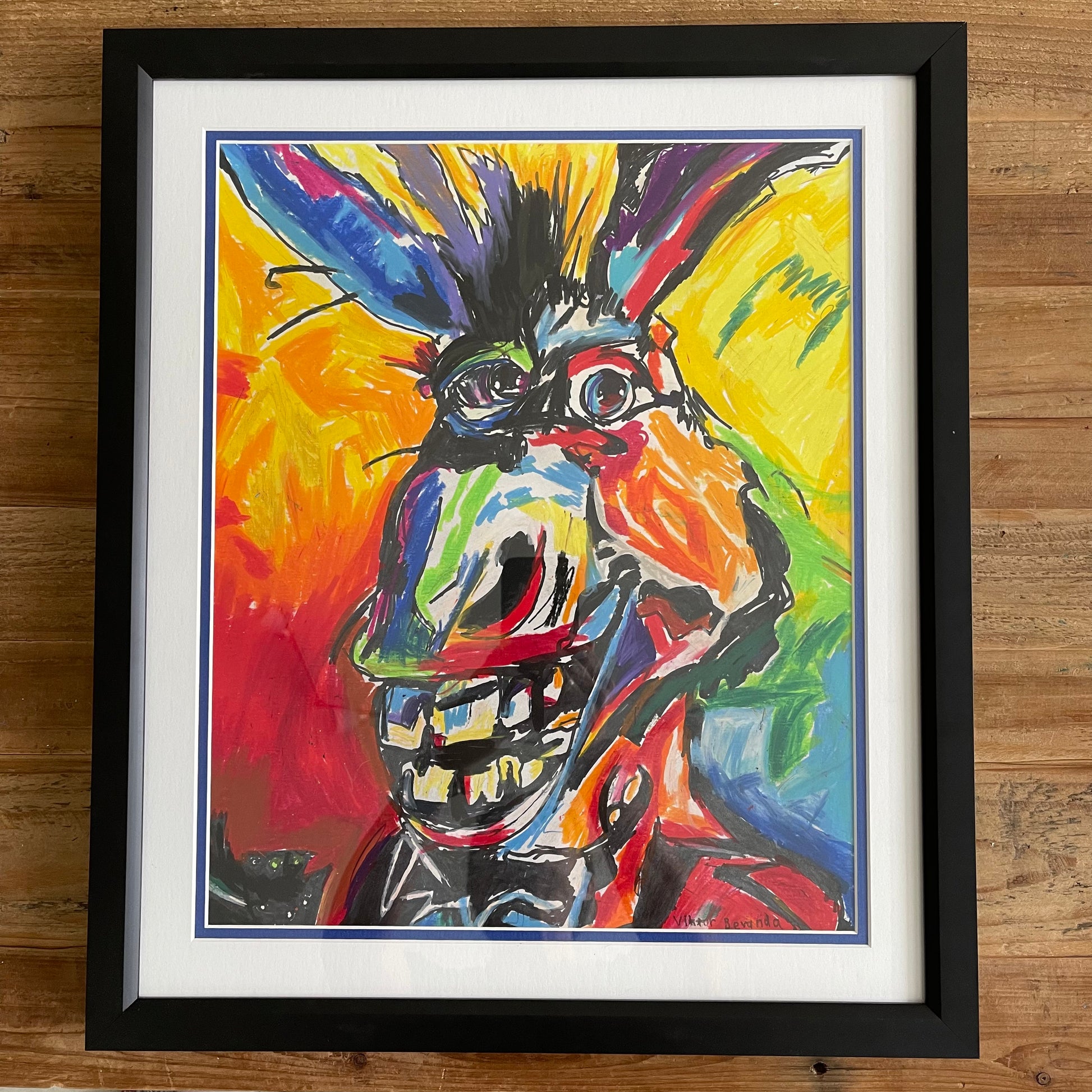 Donkey FRAMED - ORIGINAL  14x17” - Vichy's Art