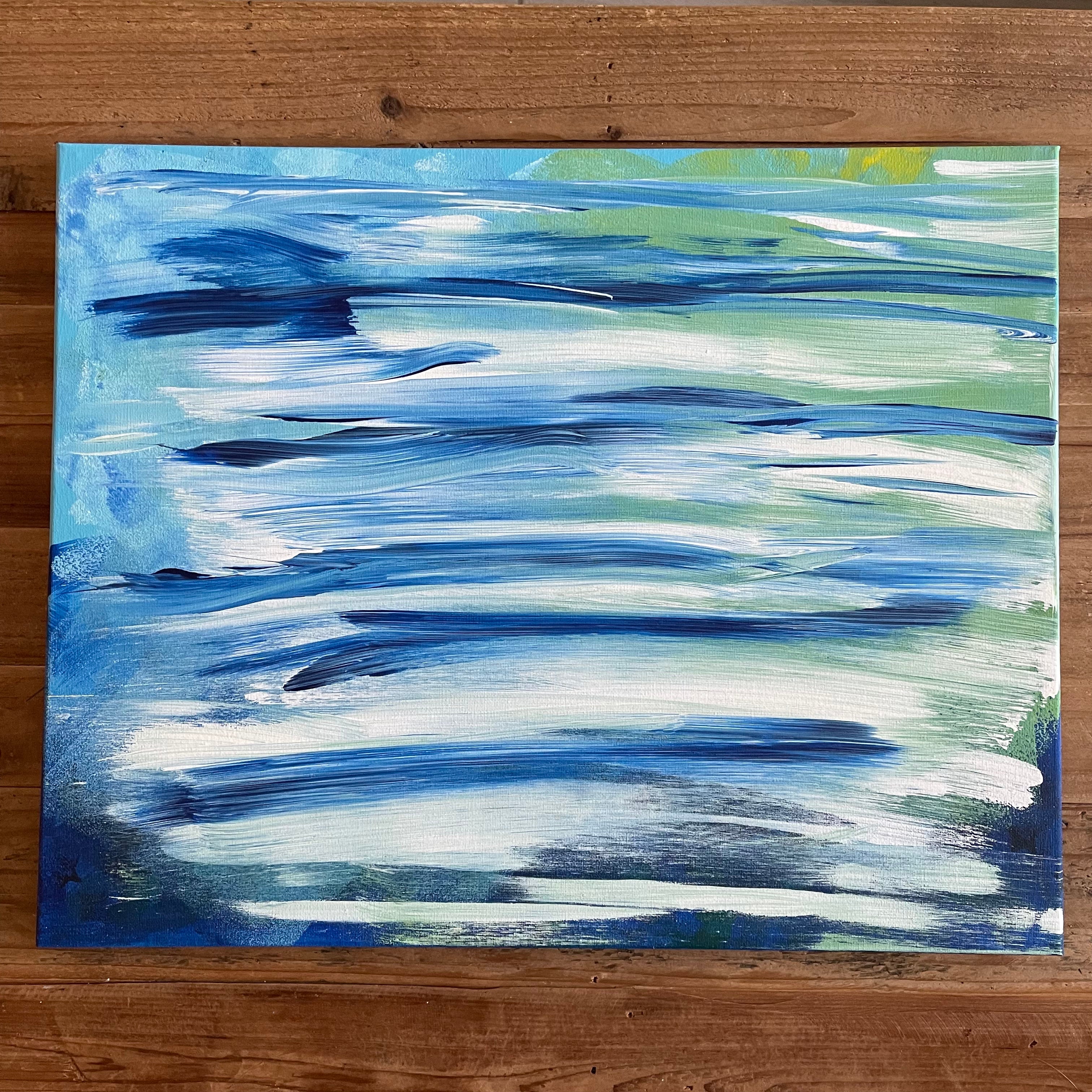 On the Lake - ORIGINAL  acryl on canvas 16x20” - Vichy's Art