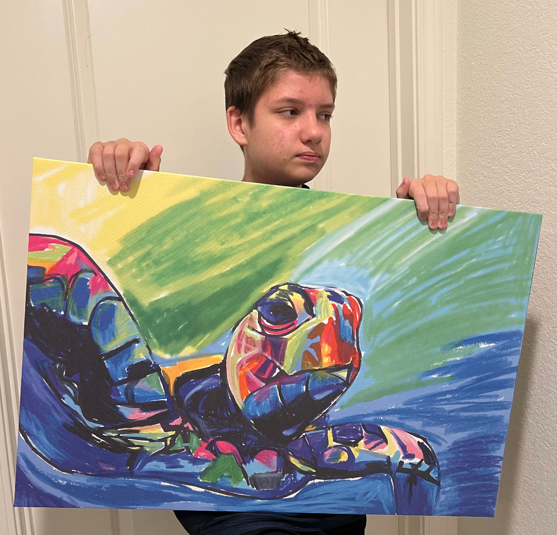 Colorful Turtle - Canvas Print