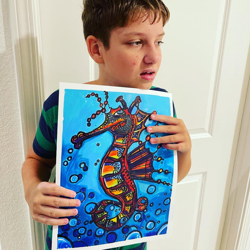The Seahorse  - fine prints of original artwork - Vichy's Art