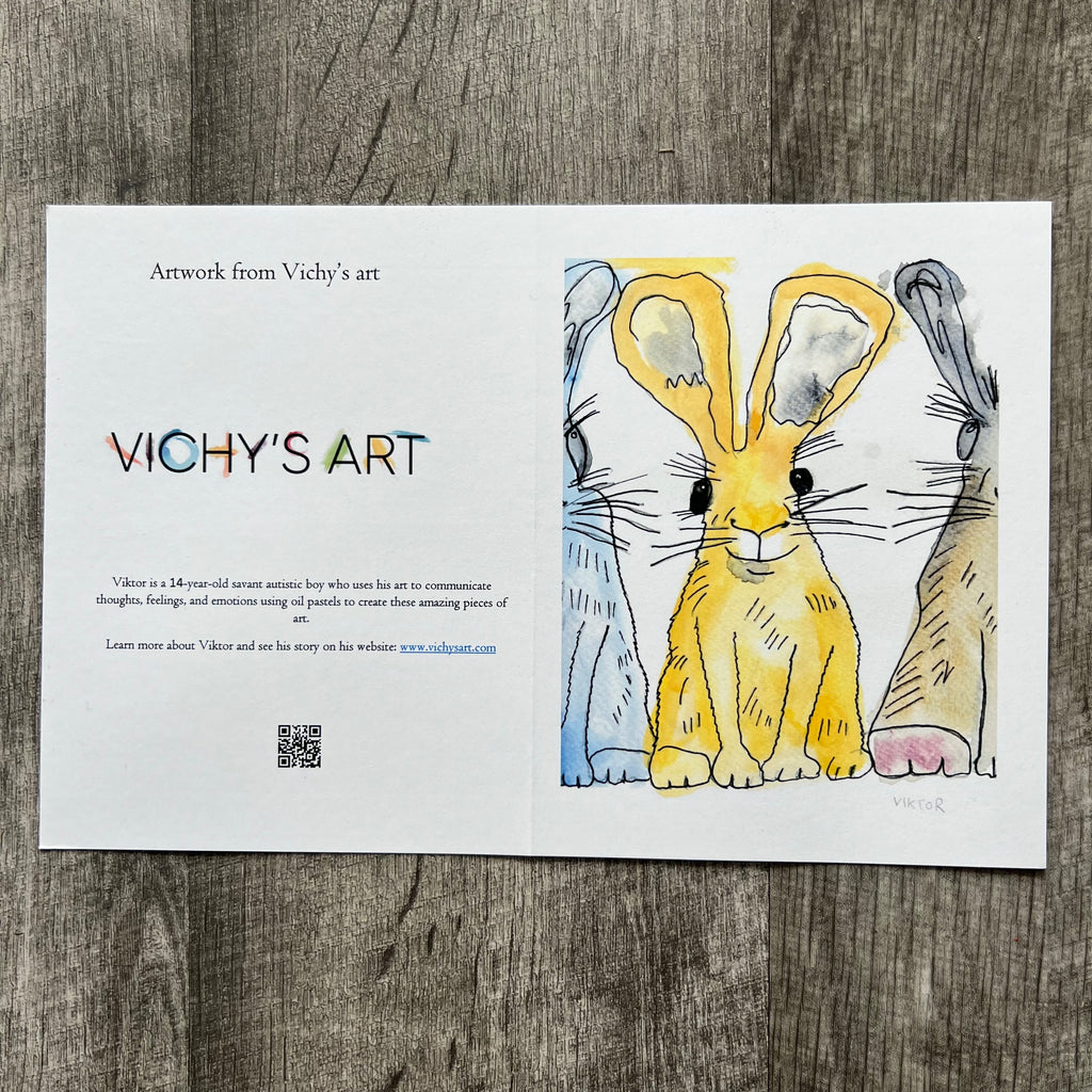 Bunny with Flowers - Greeting cards