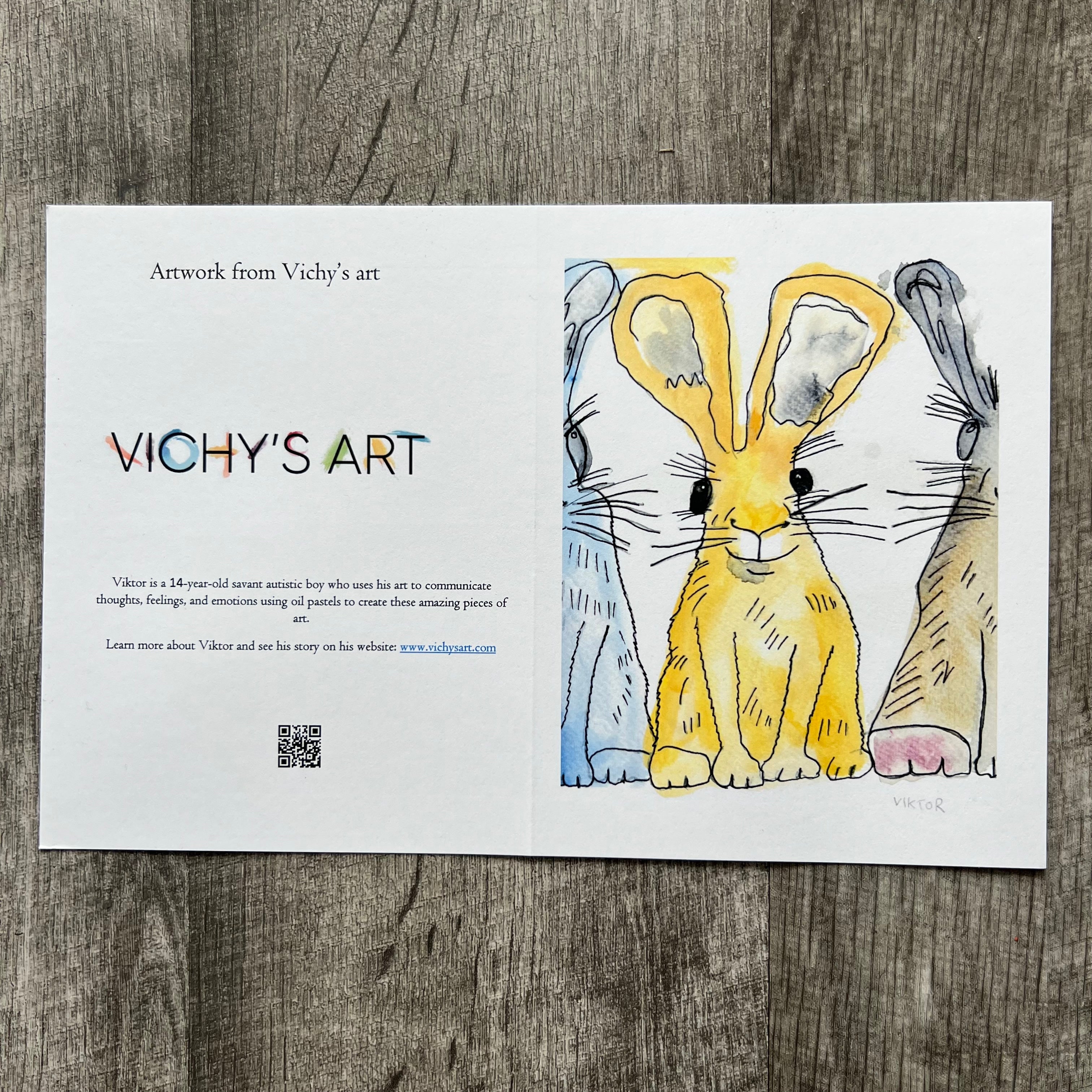 Bunny with Flowers - Greeting cards