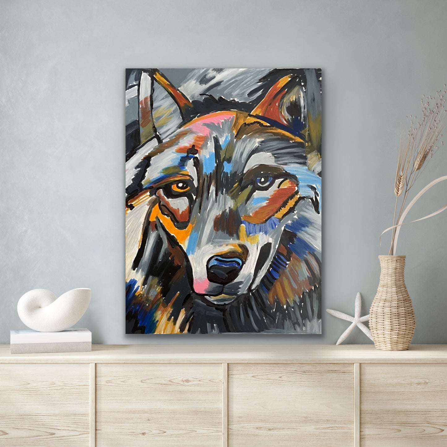 WOLF - Stretched Canvas Print in more sizes