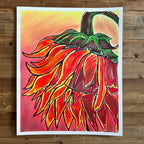 Sunflower art - ORIGINAL 14x17"