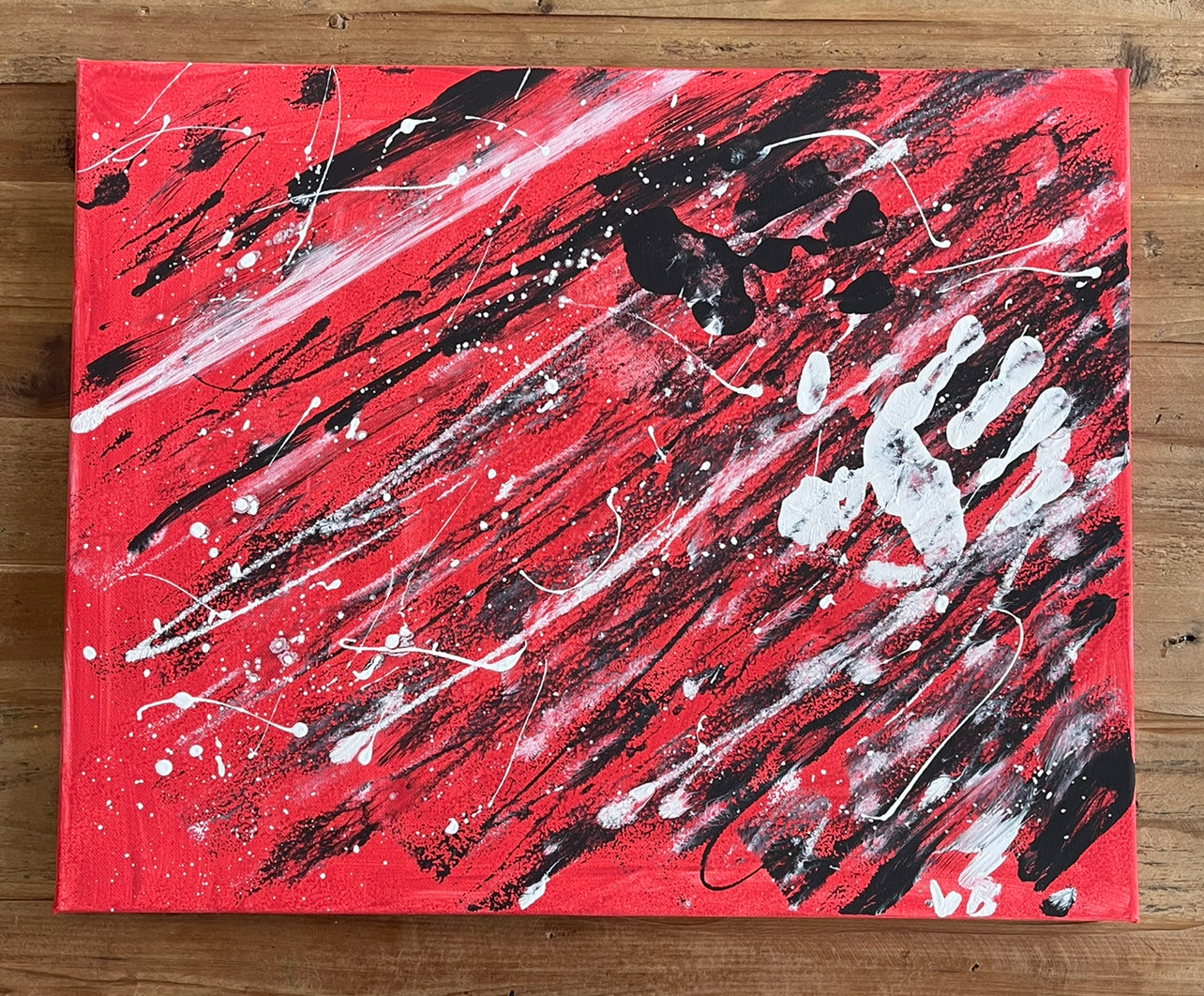 Progress Makes Perfect - ORIGINAL  acryl on canvas 16x20” - Vichy's Art