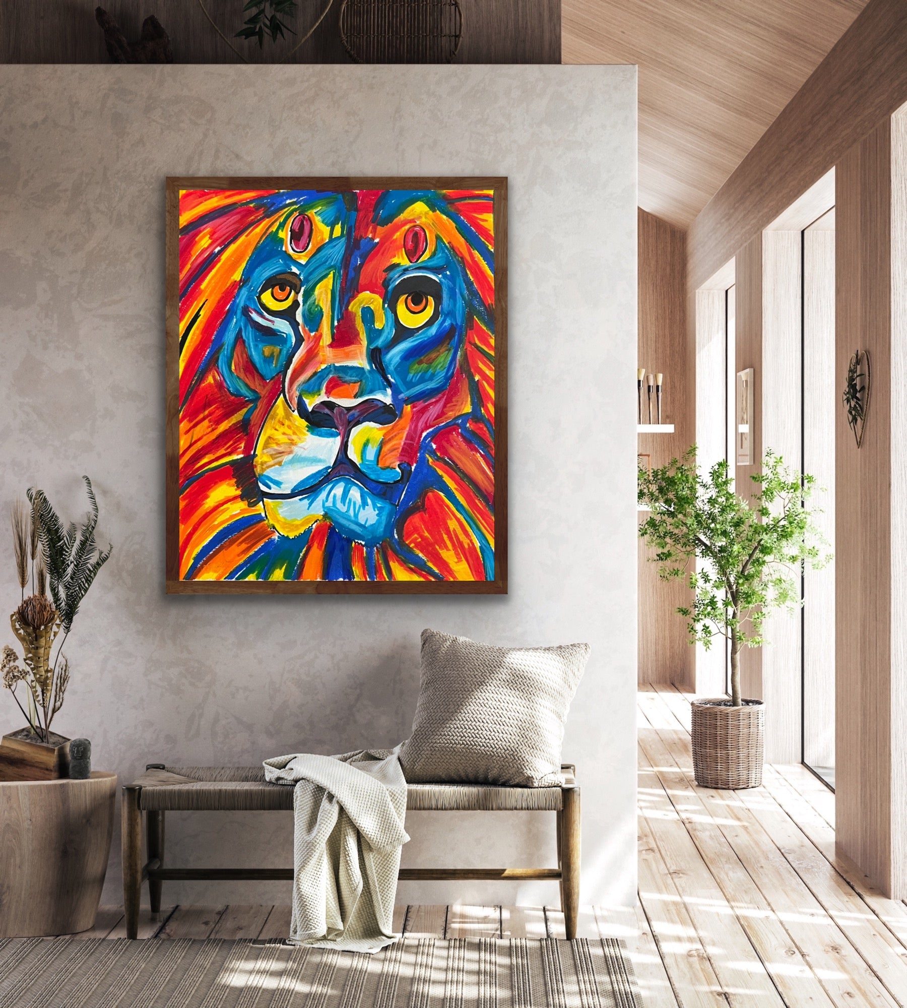 Leo, The Colorful Lion - Art Prints