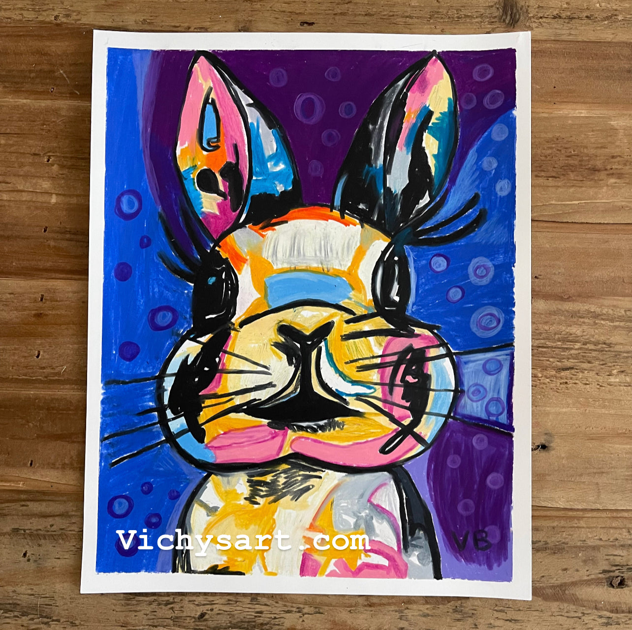 Rabbit - ORIGINAL 11x14” - Vichy's Art