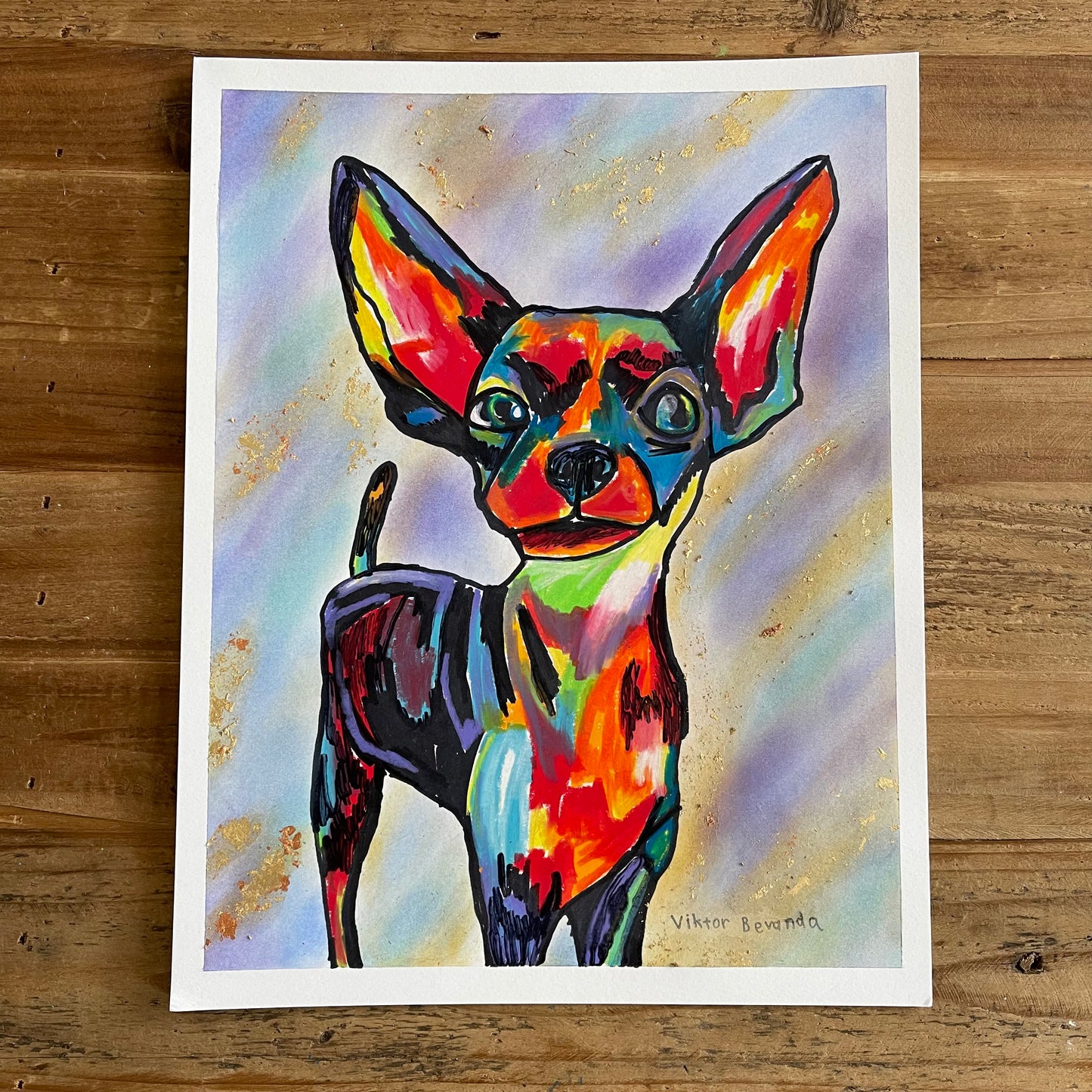 Golden Chihuahua - ORIGINAL 11x14”
