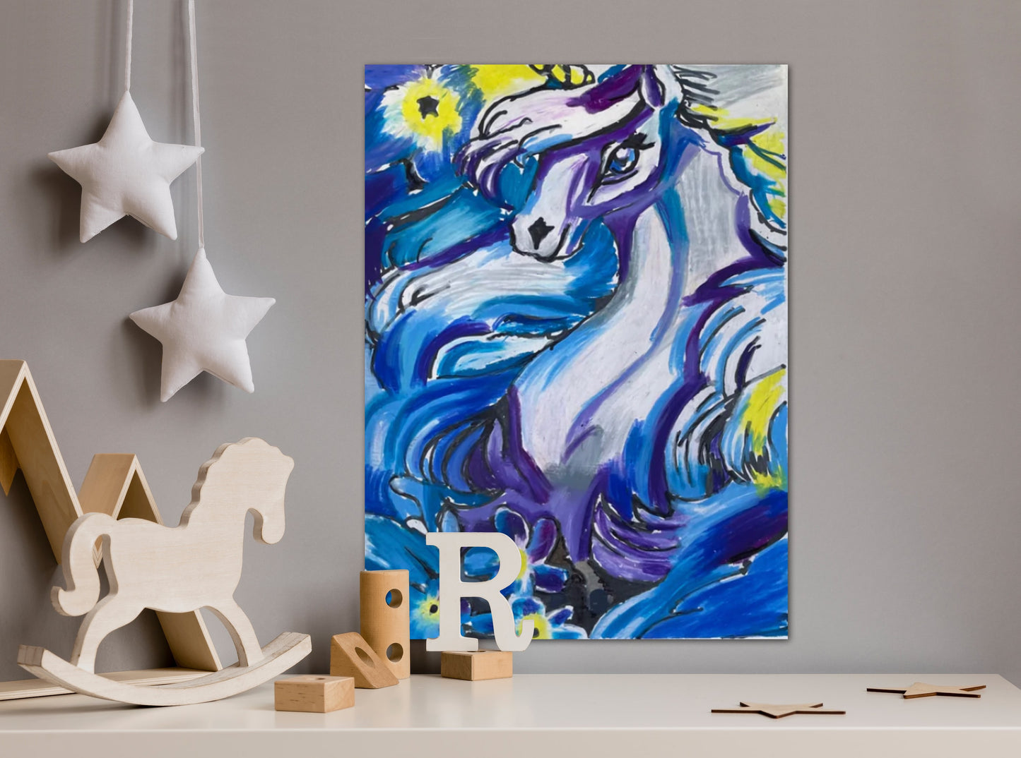 Unicorn - Stretched Canvas Print in more sizes