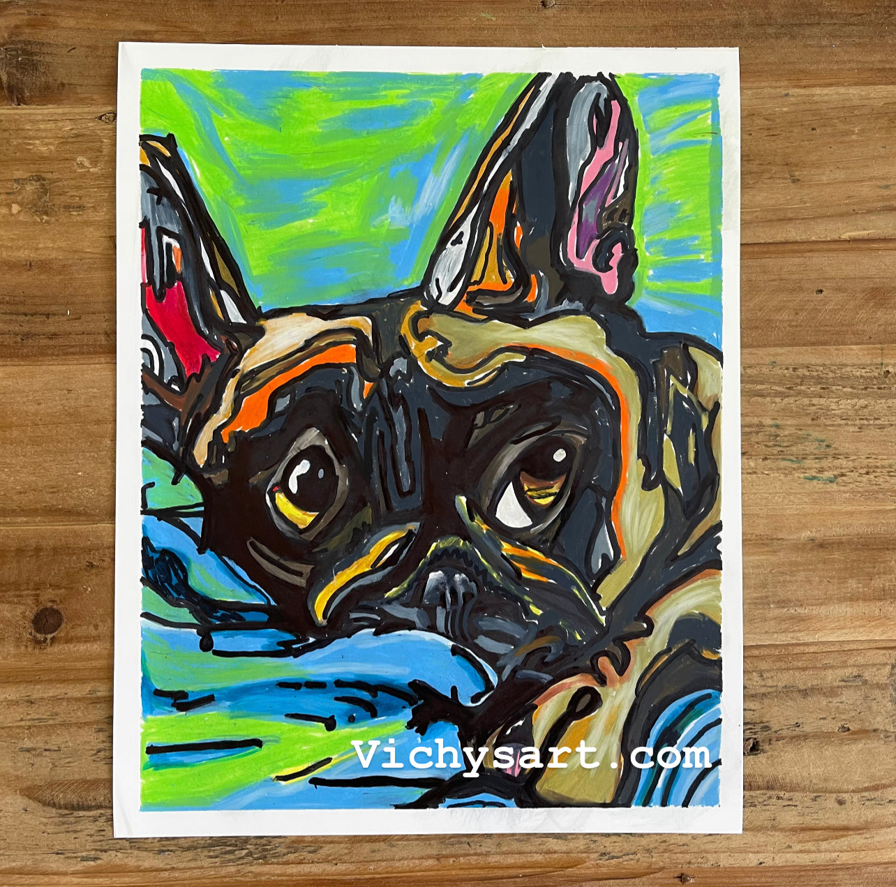 French Bulldog - fine prints of original artwork - Vichy's Art