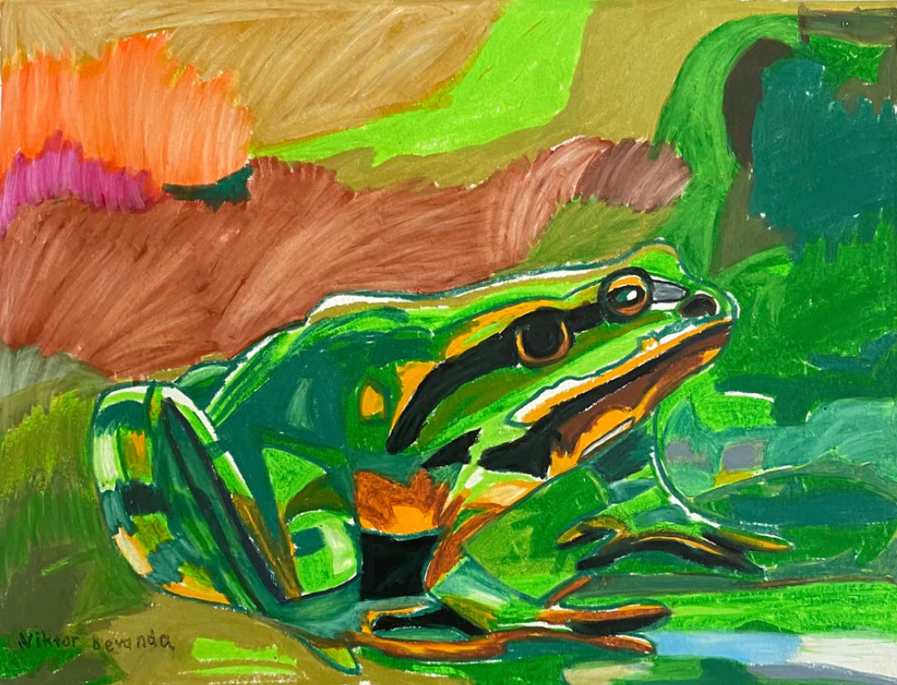 Frog - ORIGINAL 11x14"
