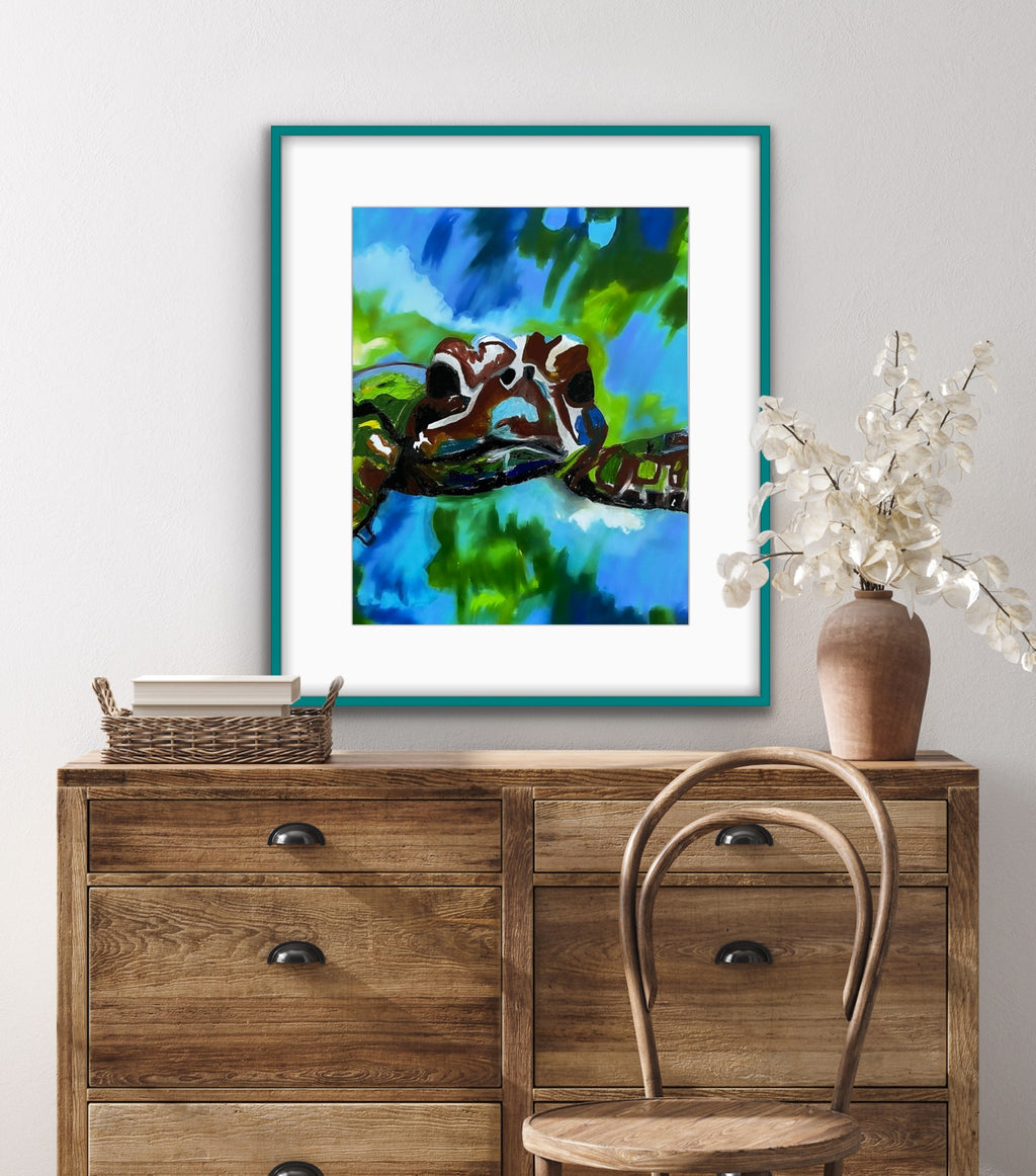 Sea turtle  - fine prints and canvas prints in more sizes - Vichy's Art