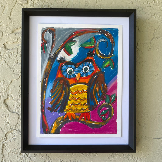 Owl - ORIGINAL - Vichy's Art
