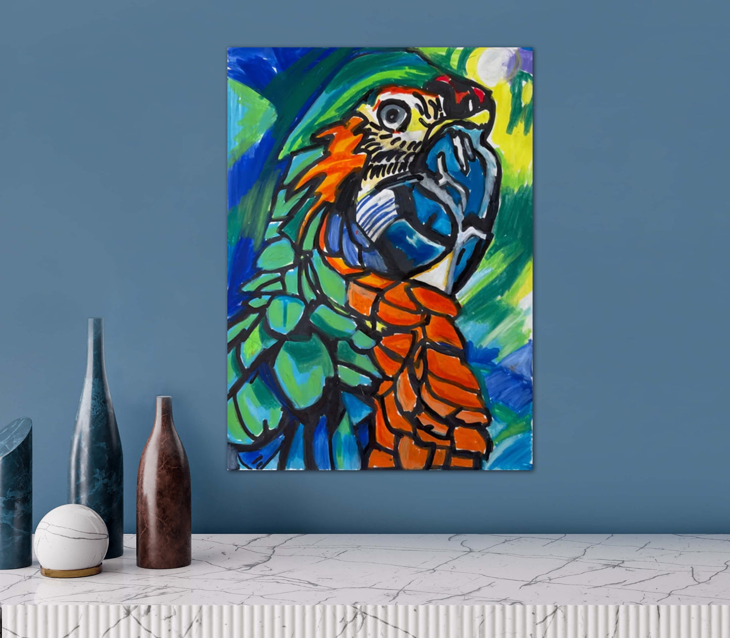 Parrot - Stretched Canvas Print in more sizes